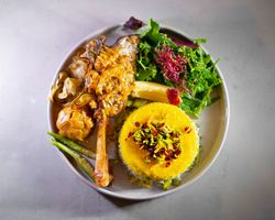 باقالی پلو با ماهیچه 